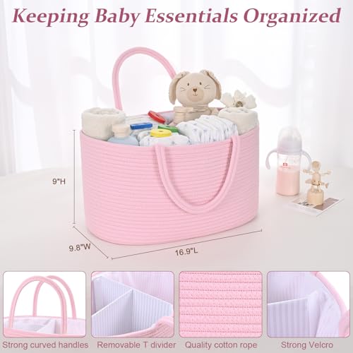 Baby Diaper Caddy Organizer with Removable Divider 1