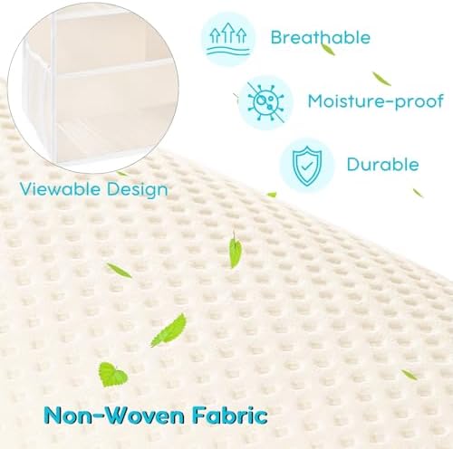 Ofiray-home Hanging Diaper Caddy 2-Tier with Mesh Pockets