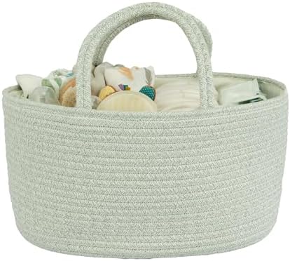 JUNBOLE Cotton Rope Diaper Caddy Organizer