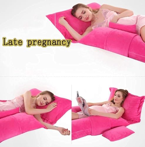 U-Shaped Maternity Pillow for Full Body Support Pink