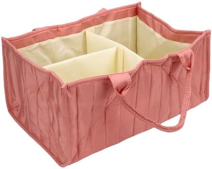 Oreilet Baby Diaper Caddy Organizer Pink