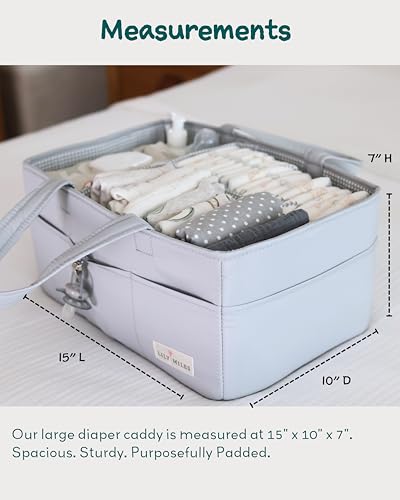 Lily Miles Diaper Caddy with 8 Pockets Wipeable Durable
