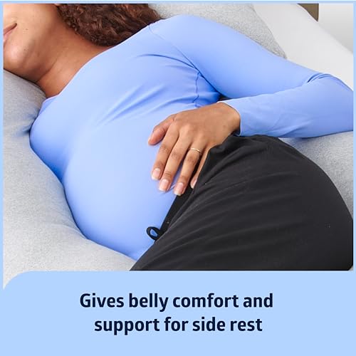 Medline Maternity Body Pillow U-Shape 27 x 55 Gray