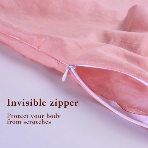 Pregnancy Pillow Cover U Shaped Maternity Support Soft Cotton Case Pink