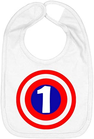 Aidens Corner Handmade Baby Super Hero 1st Birthday Bib