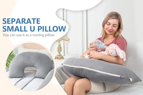 INSEN Pregnancy Pillow with Detachable Design
