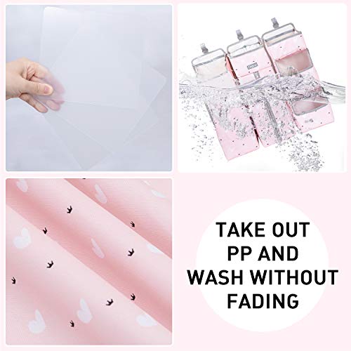 Orzbow 3-in-1 Hanging Diaper Caddy Organizer Pink