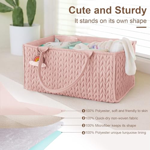 MOMINSIDE Diaper Caddy Organizer for Baby Nursery Storage