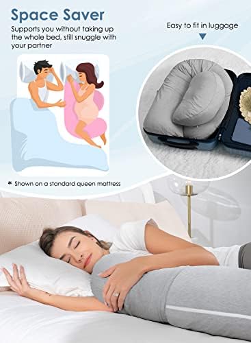 QUEEN ROSE Cooling Maternity Pillow for Pregnancy Comfort