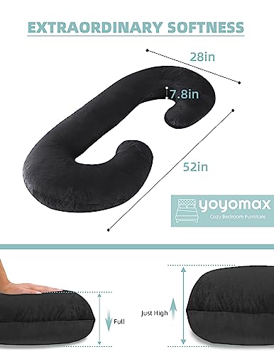 Yoyomax C Shaped Pregnancy Pillow with Removable Cover