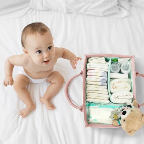 MOMINSIDE Diaper Caddy Organizer for Baby Nursery Storage
