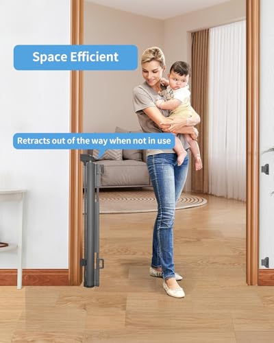 Veraste Retractable Baby Gate 33x55 Grey
