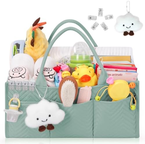 Skycase Large Diaper Caddy Organizer Green