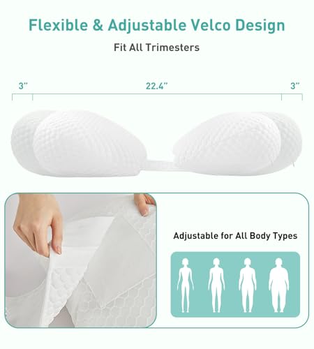 DONAMA Pregnancy Pillow Cooling with 30 Slope Support