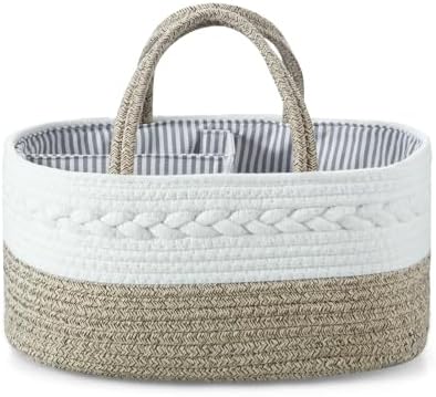 PandaEar Diaper Caddy Organizer - Brown