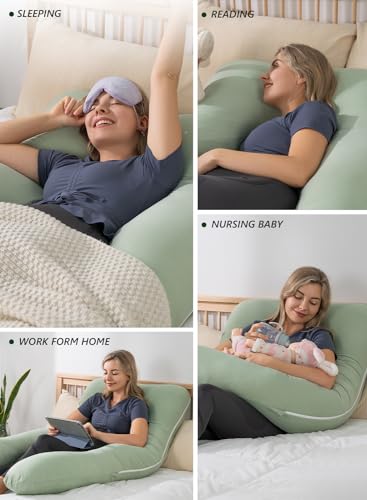 Meiz Pregnancy Pillow U Shaped Cooling Maternity Support