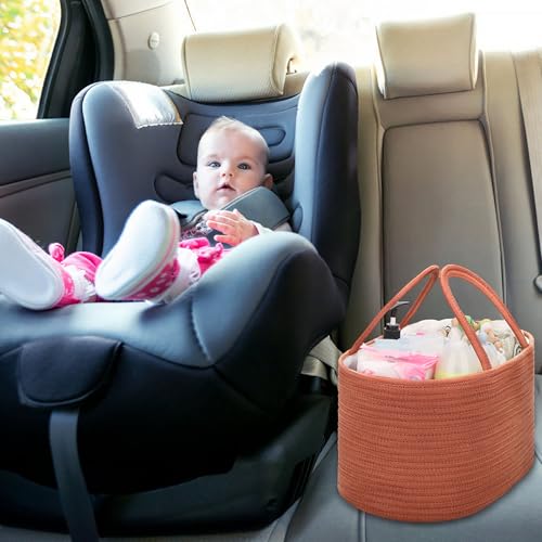 COMSE Large Diaper Caddy with Handles and Dividers