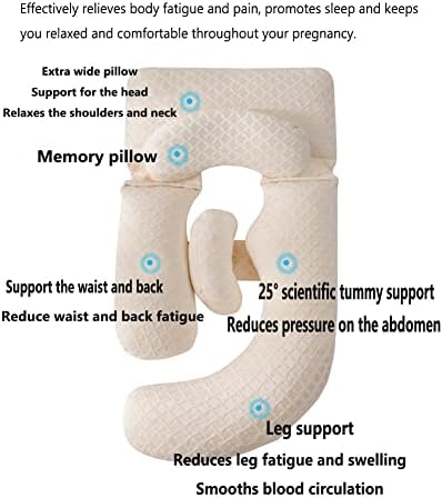 AGYHAM G-Shaped Maternity Pillow with Memory Foam 1