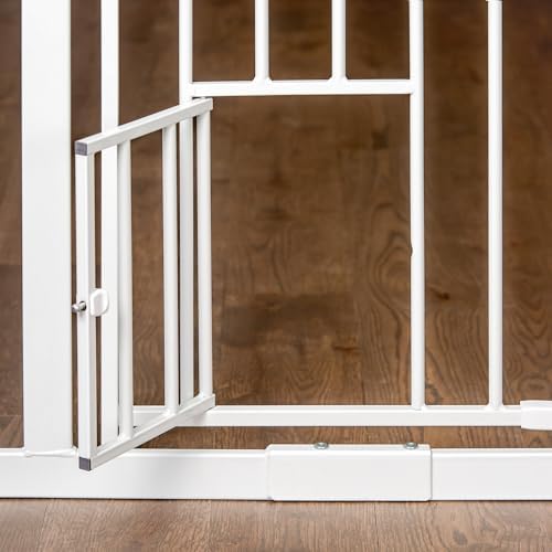 Carlson Extra Tall Walk Through Pet Gate with Small Pet Door 1