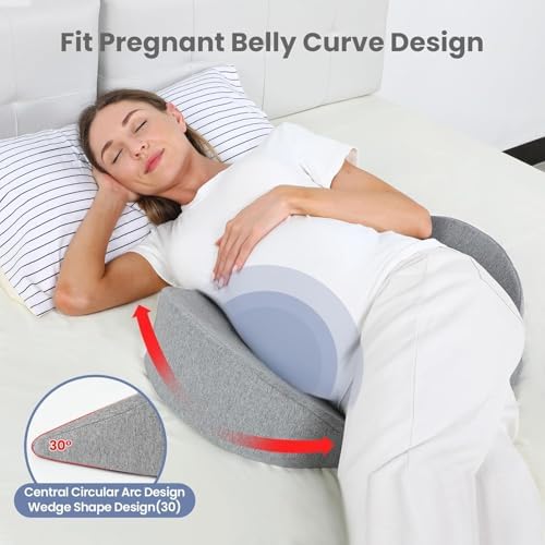 WEIKA Pregnancy Pillow with Cooling Cover Memory Foam Support