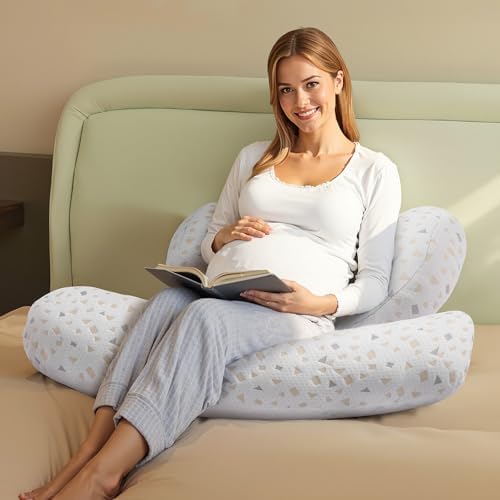 VEVOR Pregnancy Pillows Adjustable Maternity Pillow with Removable Cover