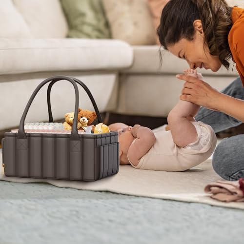 Rzoysia Baby Diaper Caddy Organizer with Handles
