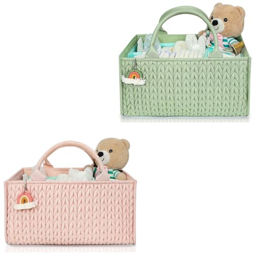 MOMINSIDE Baby Diaper Caddy Organizer with Quilting Design