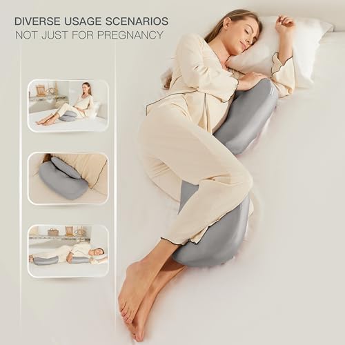 COZYREST Pregnancy Pillow with Cooling TENCEL and Adjustable Shape