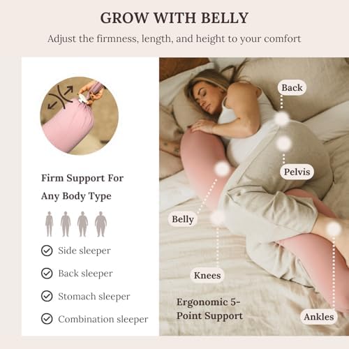 Cuddobaby 5-in-1 Cooling Pregnancy Pillow with Travel Bag