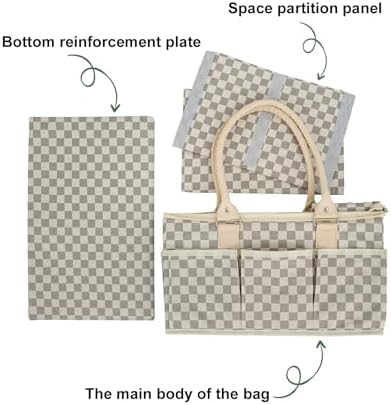 EZLuxeHome Luxury Baby Diaper Caddy Organizer with Lid