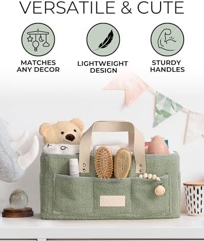 Toodly Baby Diaper Caddy Organizer with Changing Mat 1