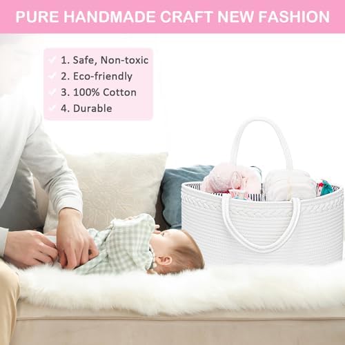 ABenkle X-Large Diaper Caddy Organizer with Removable Dividers