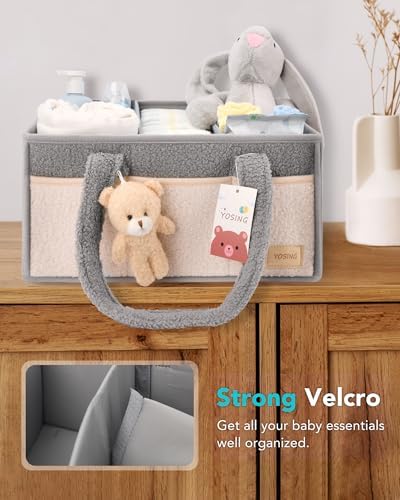 YOSING Diaper Caddy Organizer for Car Travel and Nursery Storage