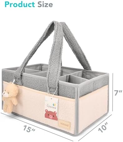 YOSING Diaper Caddy Organizer for Car Travel and Nursery Storage