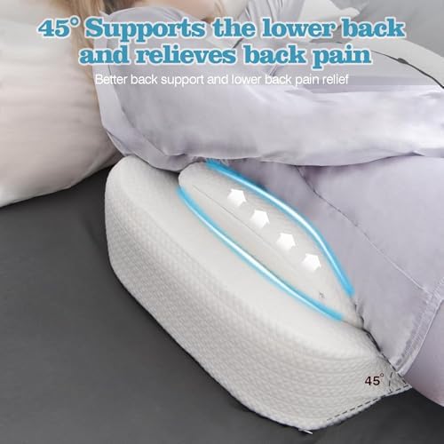 GOENDR Memory Foam Pregnancy Pillow with Cooling Cover