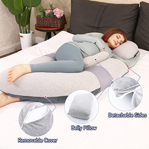 MOON PINE 60 Inch Pregnancy Pillow with Detachable Cover