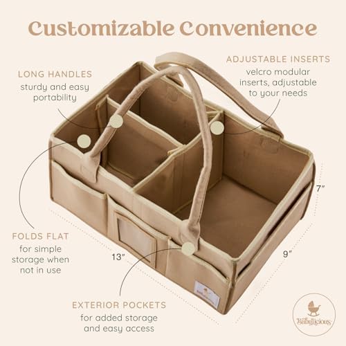 Babylicious Baby Diaper Caddy Organizer Tan