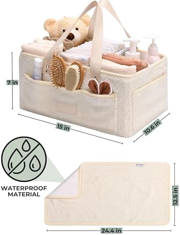 Toodly Baby Diaper Caddy with Changing Mat Organizer 1