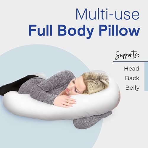 Restorology Pregnancy Pillow - 60 Inch C-Shaped Maternity Support 1