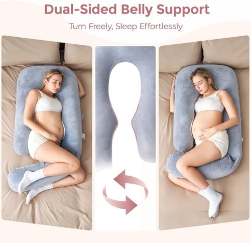 Momcozy U Pro Maternity Pillow with Slide Leg Support
