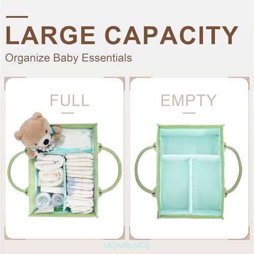 MOMINSIDE Diaper Caddy Organizer Fair Green 145x10x7