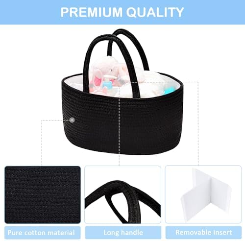 ABenkle Diaper Caddy Organizer with Removable Dividers 1