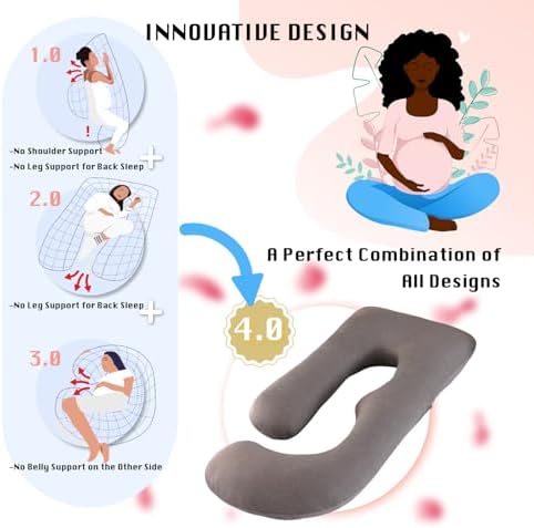 ALLOPERA Pregnancy Pillow - Full Body Support with Cooling Cover