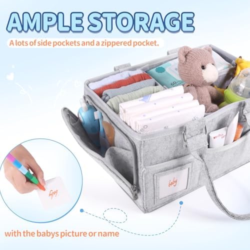 Lainlight Diaper Caddy Organizer with Handle