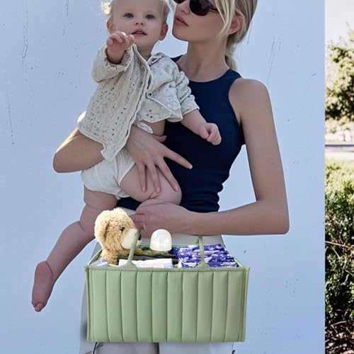 Baby Diaper Caddy Organizer - Sage Green