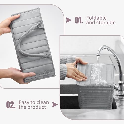 Ankyle Starry Sky Grey Diaper Caddy Organizer with Handles