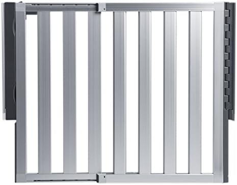 Munchkin Loft Hardware Mounted Baby Gate in Silver Aluminum