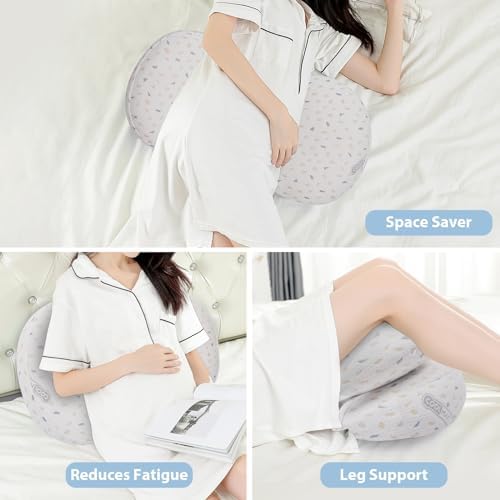 SNOOZYNEST Maternity Pillow - Adjustable Washable Support