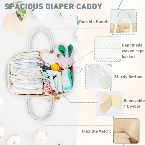 Miss Fong Diaper Caddy Organizer Portable Baby Basket