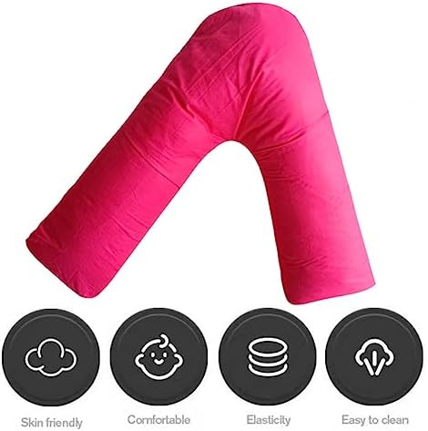 Orthopedic V Pillow with Removable Cover for Pregnancy and Back Support